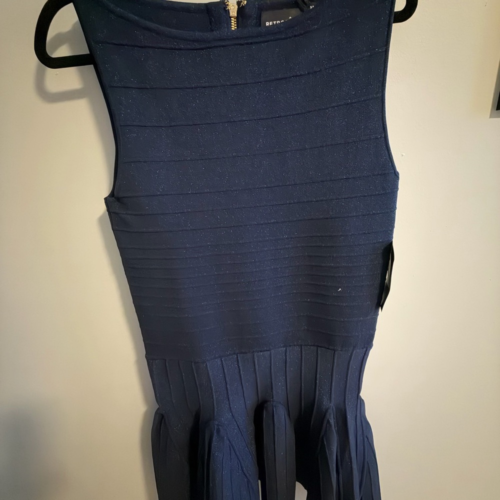 Retrofete Midnight Blue Midi Dress